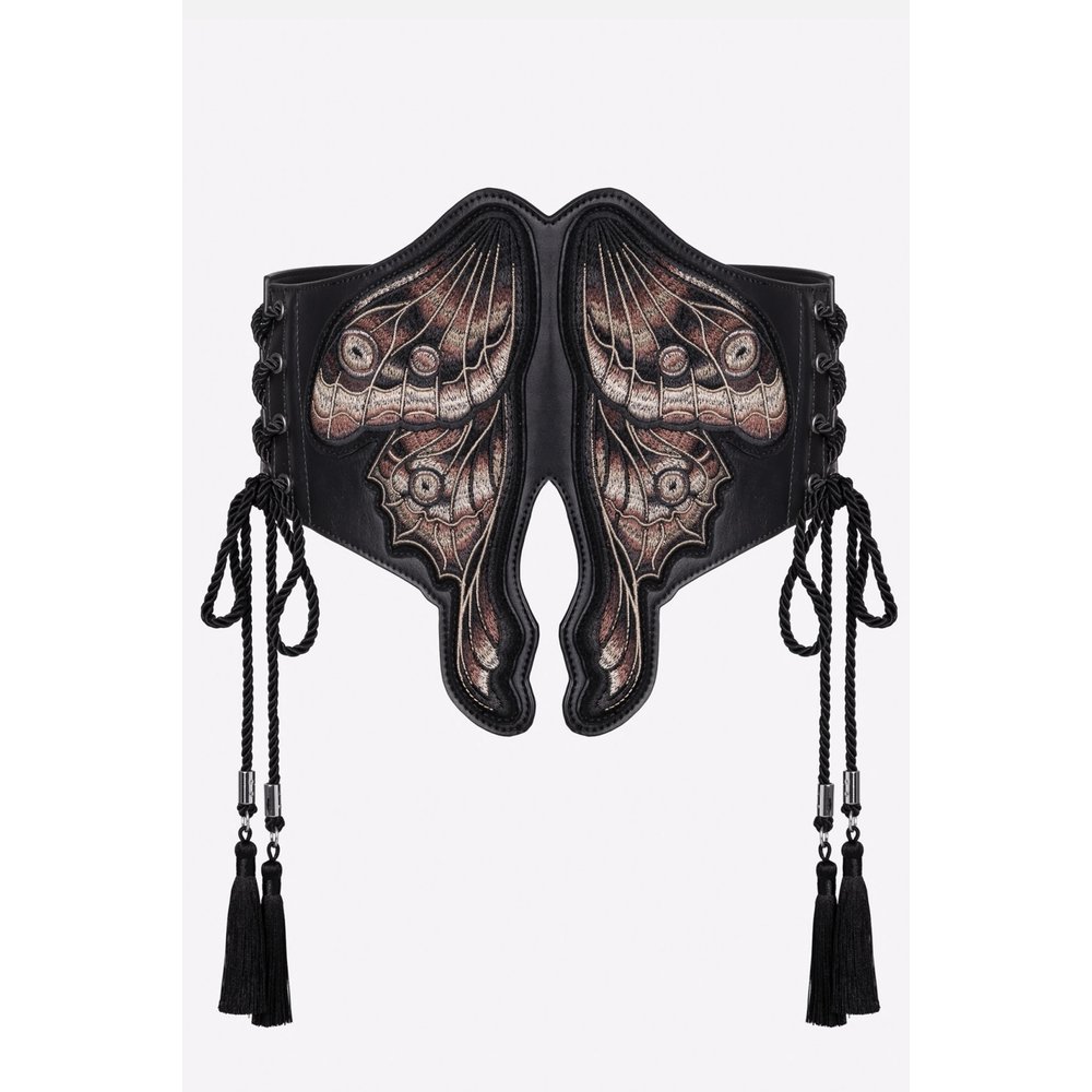 Restyle - Ashira moth Taille riem - Zwart/Roze